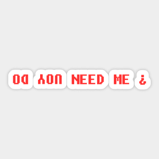 Do you love me Meme Red Errorsans Sticker